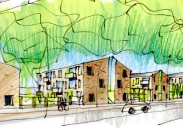 Tekening locatie Harley in Linie